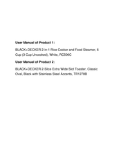 Black Decker Rice Cooker User Manuals Download ManualsLib