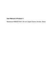 Masterbuilt MB20070421 Manual