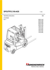 Jungheinrich DFG 430 Operating Instructions Manual