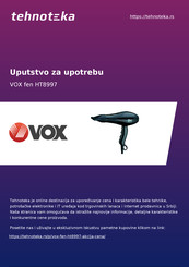 Voxx Electronics HT-8997 Operating Instructions Manual