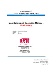 Dali Wireless Transcend t43 Installation And Operation Manual