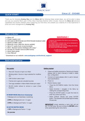 Analog way EKS400 Quick Start