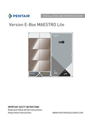 Pentair E-Box MAESTRO Lite Installation And Operation Manual