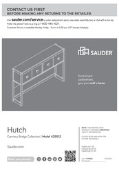 Sauder Cannery Bridge 429512 Manual