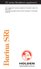 HOLDEN Barina SRi 2001 Supplement Manual