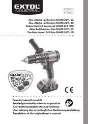 Extol Industrial 8791803 Translation Of The Original User Manual