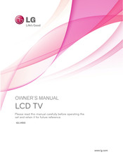 LG 42LV4500 Owner's Manual