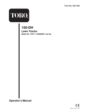 Toro 150-DH Operator's Manual