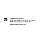 HP OMEN 17-w201 through 17w299 Maintenance And Service Manual