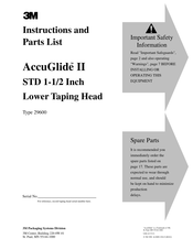 3M AccuGlide II 29600 Instructions And Parts List