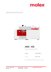molex AKM-405 Operating	 Instruction
