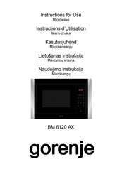 Gorenje BM 6120 AX Instructions For Use Manual