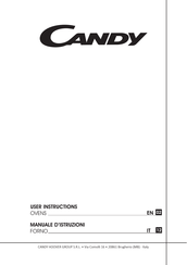 Candy POP EVO OCTA02I 65 L A+ User Instructions