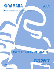 Yamaha YZ450F(Y) 2009 Owner's Service Manual