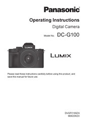 Panasonic LUMIX DC-G100K Operating Instructions Manual