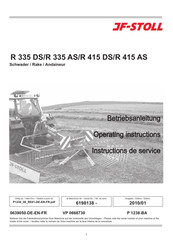 JF-Stoll R 415 AS Operating Instructions Manual