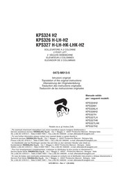 Ravaglioli KPS327HK Translation Of The Original Instructions