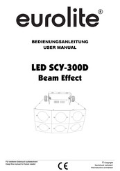 EuroLite LED SCY-300D Beam Effect User Manual