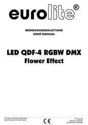 EuroLite LED QDF-4 RGBW DMX Flower Effect User Manual
