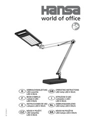 Hansa LED 4 Work Operating Instructions Manual