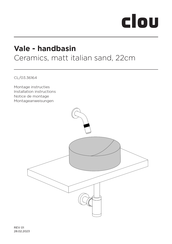 Clou Vale-handbasin CL/03.36164 Installation Instructions Manual
