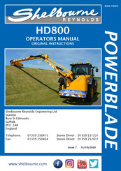 Shelbourne Reynolds HD800 Operator's Manual