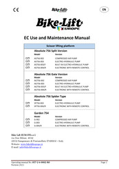 Bike-Lift Absolute 756 Use And Maintenance Manual