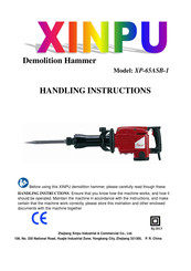 Xinpu XP-65ASB-1 Handling Instructions Manual