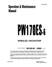 Komatsu PW170ES-6K Operation & Maintenance Manual