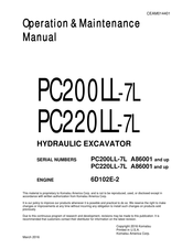 Komatsu A86001 Operation & Maintenance Manual