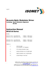 ISOMET RFA2110-1-15 Series Instruction Manual