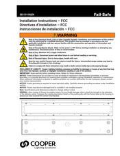 Cooper Lighting Solutions Fail-Safe FCC Installation Instructions Manual