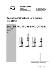 Sauter TVL Operating Instructions Manual
