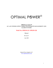 Optimal Power OPR150-12R Manual