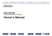 Denon AVC-S670H Owner's Manual