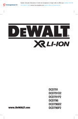 DeWalt DCD796P2T-QW Original Instructions Manual