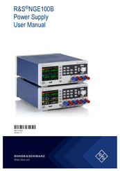 Rohde & Schwarz R&S NGE100B User Manual