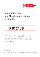 Radiant R1C 24/B Installation, Use & Maintenance Manual