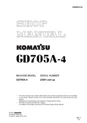 Komatsu GD705A-4 Shop Manual