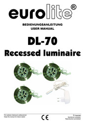 EuroLite DL-70 Recessed luminaire User Manual