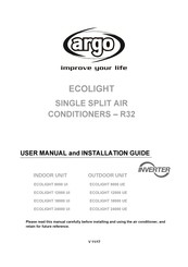 Argo ECOLIGHT 9000 UE User Manual And Installation Manual