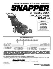 Simplicity 19 Series Safety Instructions And Operator's Manual