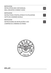 Bertazzoni KPH482XT Installation And User Manual