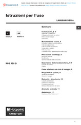 Hotpoint Ariston RPG 926 DX IT Installation Manual