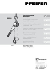 Pfeifer 261156 Original Instructions Manual