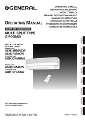 Fujitsu GENERAL ASH7RMACW Operating Manual