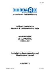 Daikin Hubbard GCU2040PXB1 Installation, Commissioning And Maintenance Manual