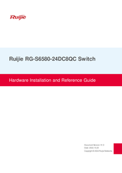 Ruijie RG-S6580-24DC8QC Hardware  Installation And Reference Manual