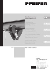 Pfeifer ECODUR 198086 Original Operating Manual