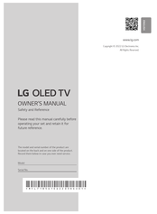 LG OLED65B2RLA Owner's Manual